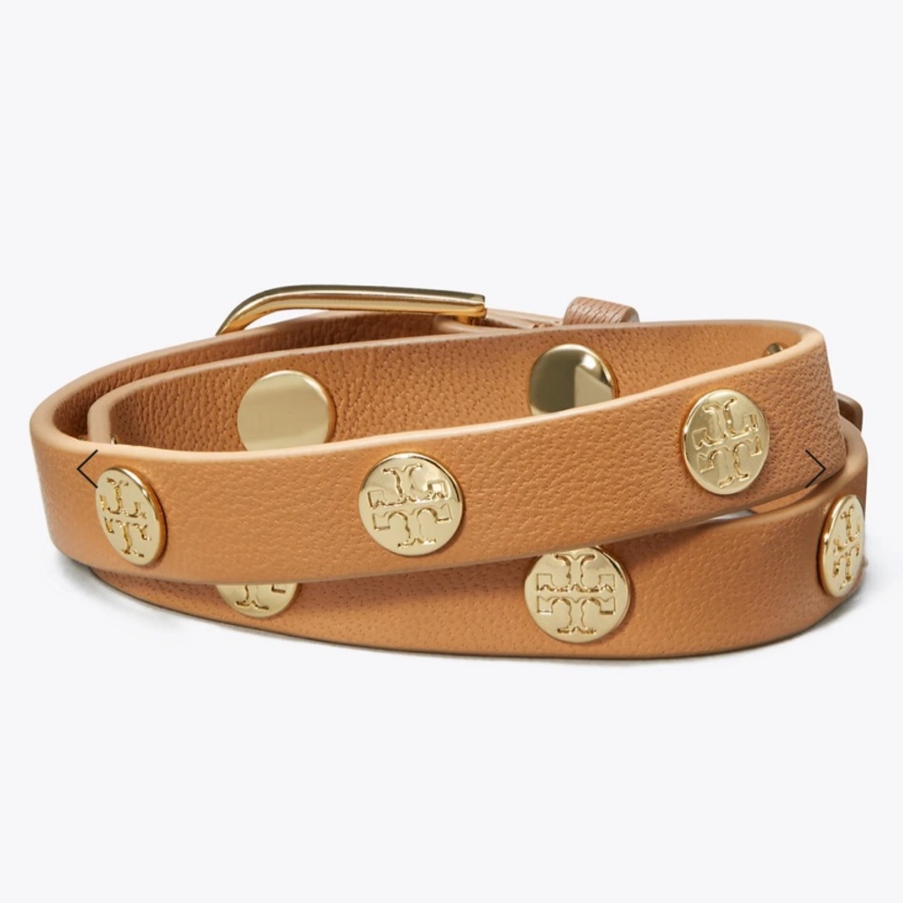 Tory Burch Double Wrap Tan & Gold Bracelet ✨